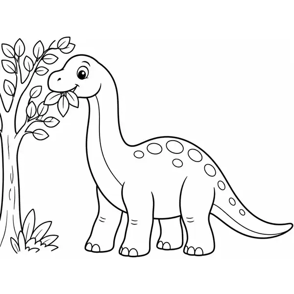 Braquiosaurio para imprimir y colorear para niños