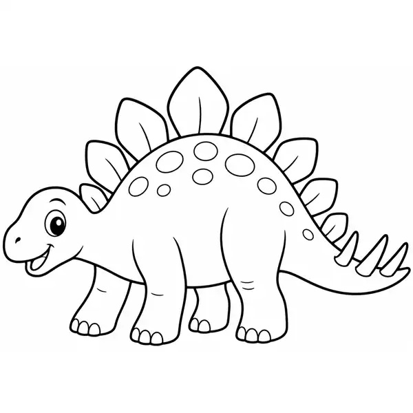 Estegosaurio para imprimir y colorear, dibujo gratis