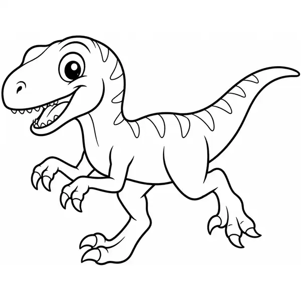Velociraptor para imprimir y colorear para niños
