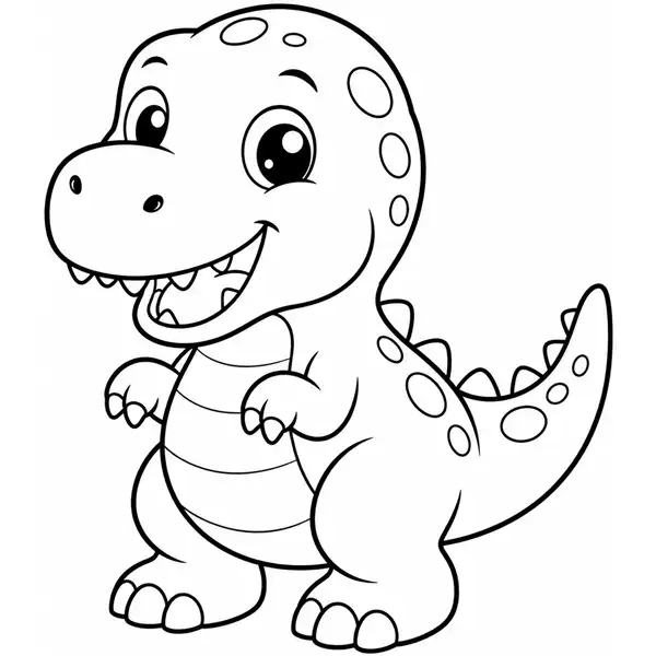 Dibujo de bebé T-Rex para colorear