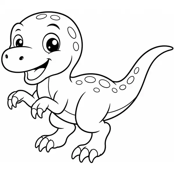 Dibujo de bebé Velociraptor para colorear