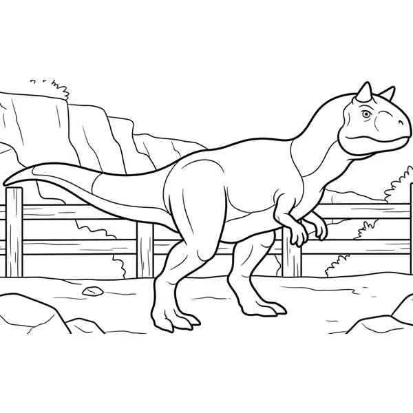 Carnotaurus inspirado en Jurassic World para colorear