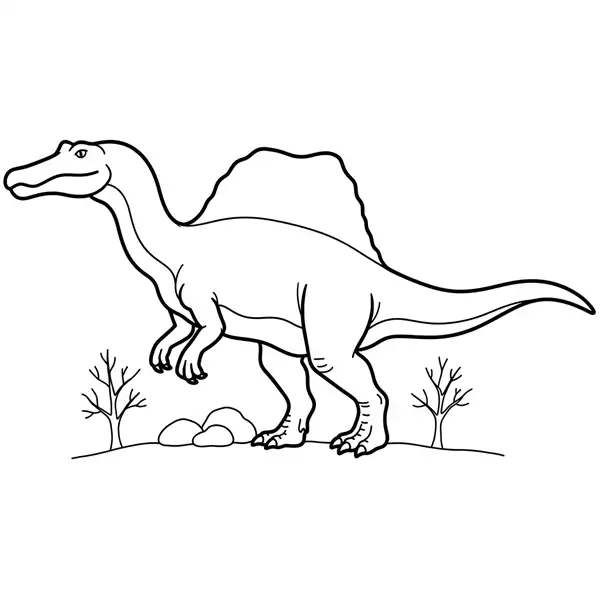Espinosaurio gigante para colorear