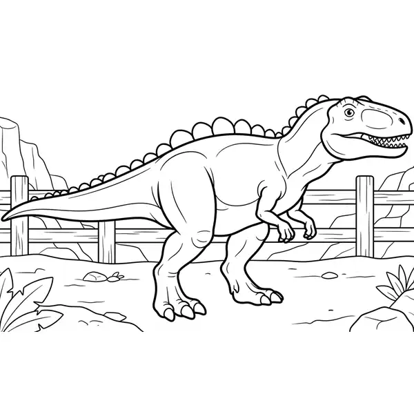 Giganotosaurus inspirado en Jurassic World para colorear